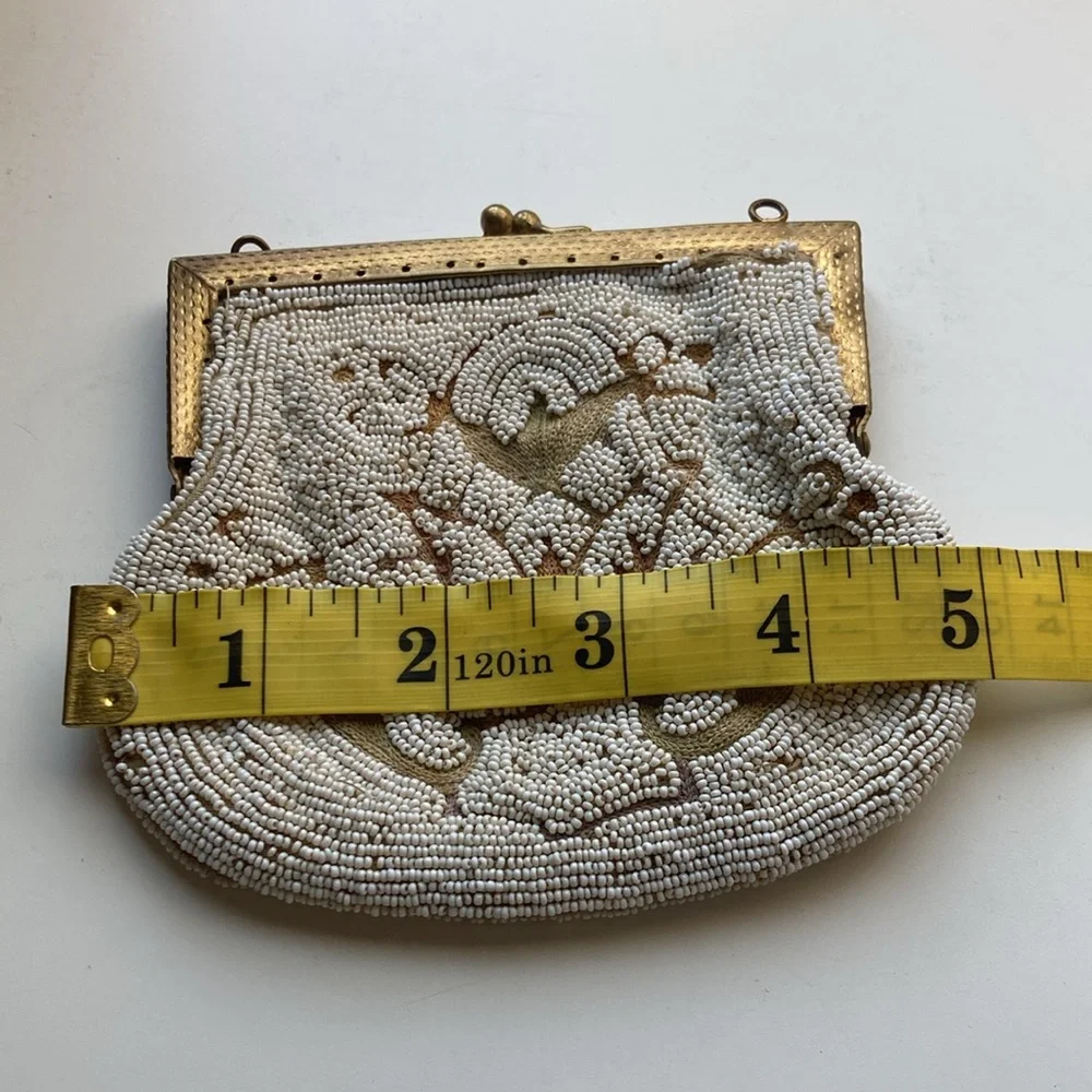 Vintage Beaded Change Purse Seed Beads Made in France authentic original… - Picture 8 of 10